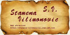 Stamena Vilimonović vizit kartica